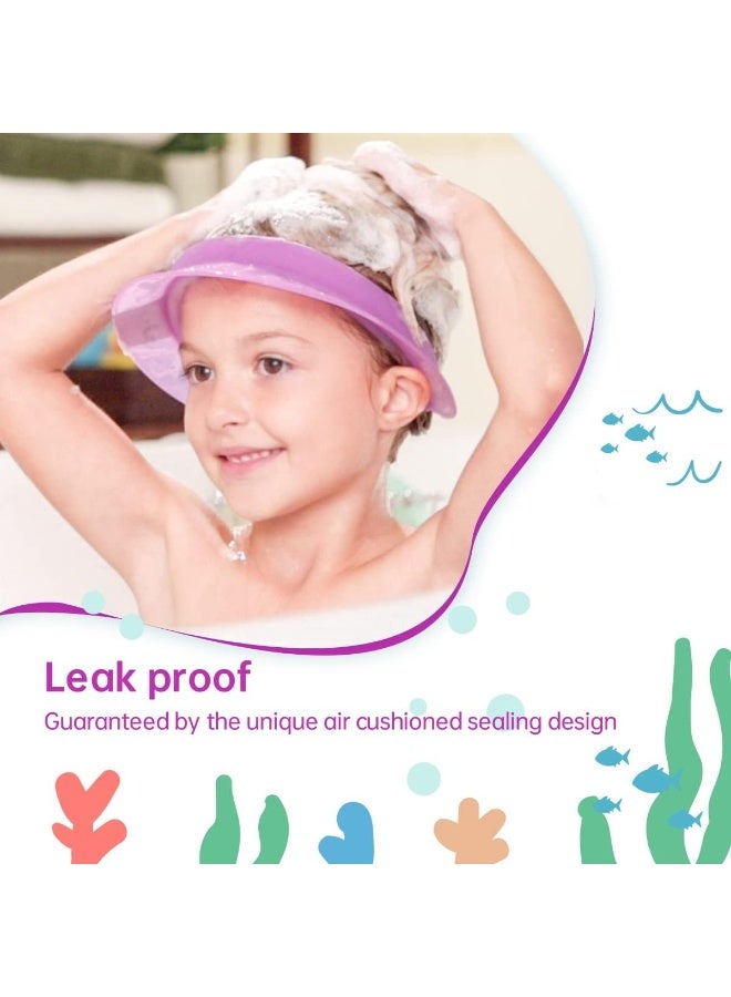 Kair Air Cushioned Bath Visor, Shower Cap For Kids, Hair Washing Hat For Toddlers Adults, Purple - Image 2